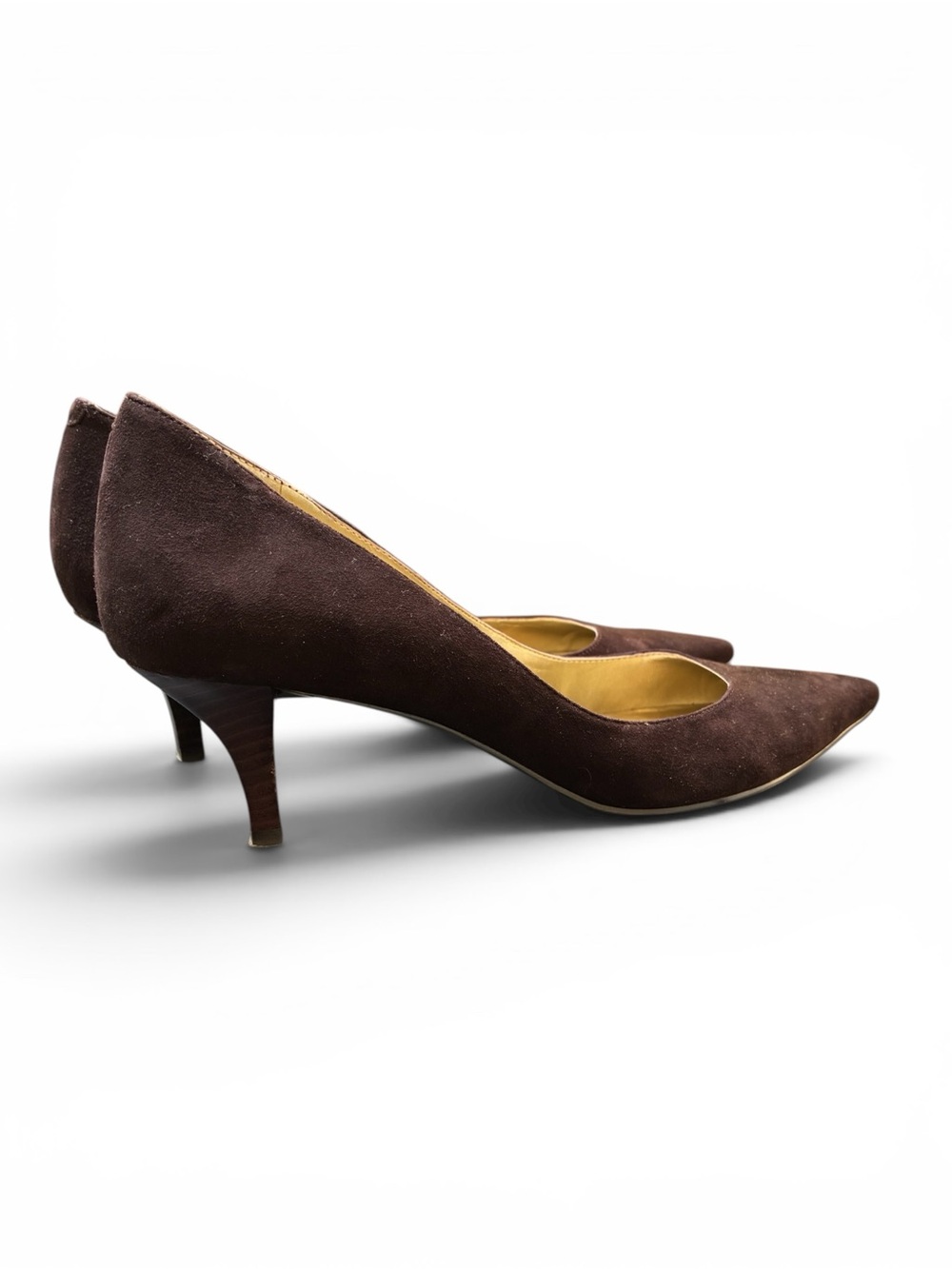 Bandolino Dark Brown Suede Pointed-Toe Pumps